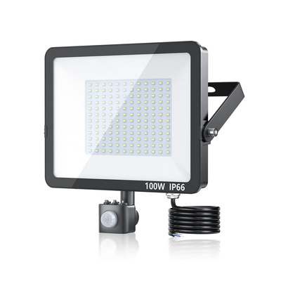 10000lm 100W LED Security Light With PIR Motion Sensor Black Grey