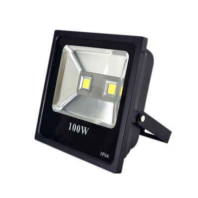 10000 Lumens Low Voltage PIR LED Flood Lights 100W DC 48V Black Aluminum Body