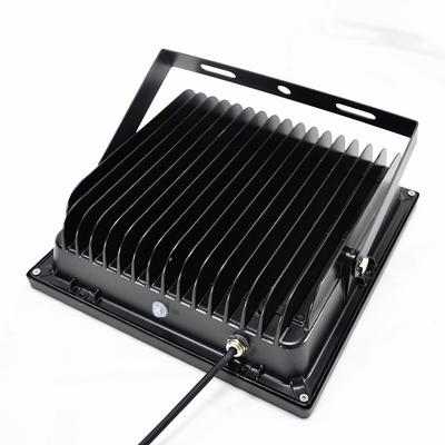 10000 Lumens Low Voltage PIR LED Flood Lights 100W DC 48V Black Aluminum Body
