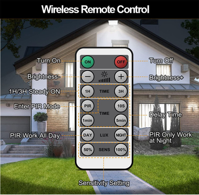 Moving PIR Sensor LED Security Floodlight with Wireless Remote 30 50 100 150 Watts