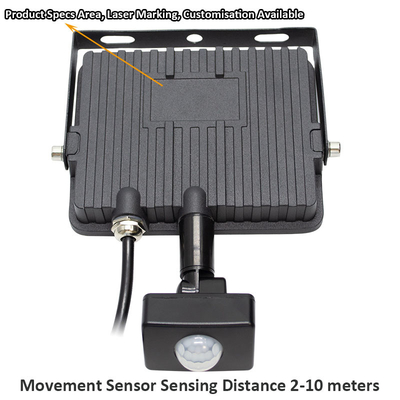 30W Motion Sensor Outdoor Security LED Flood Light Remote Control 2400lm IP66 Waterproof