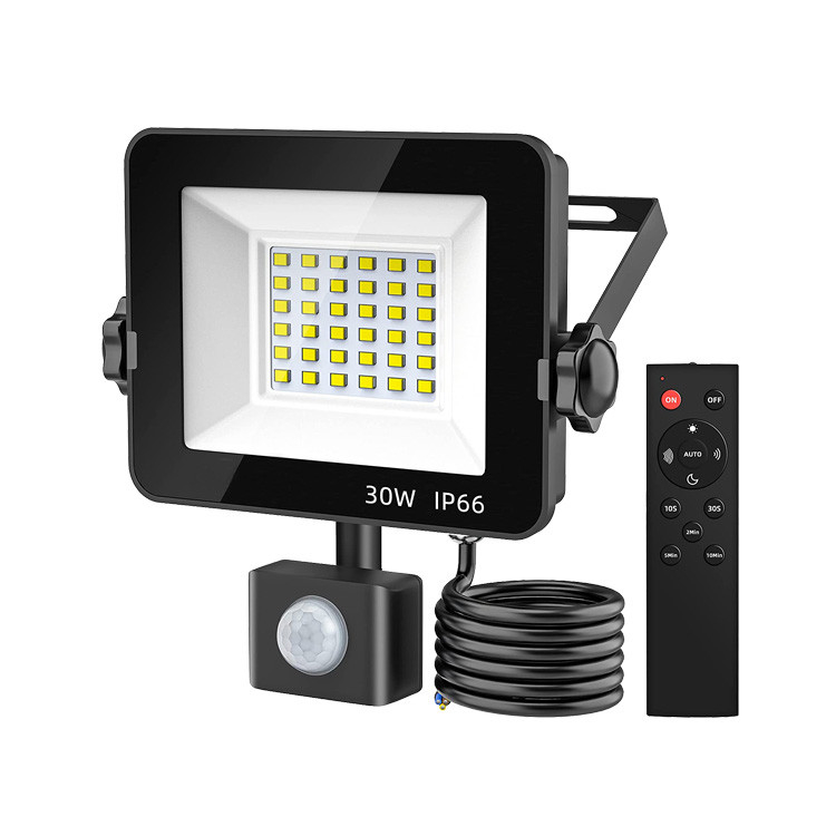 Super Bright PIR LED Motion Sensor Flood Light Black Housing CE ROHS UKCA Certificate