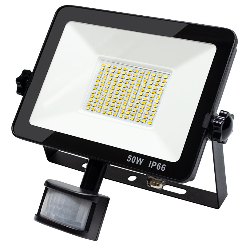 Aluminum Yard Garage Motion Sensor LED Spot Light 3000K-6500K Dimming AC220-240V